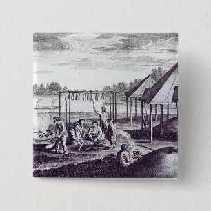 Summer Huts Vierkante Button 5,1 Cm