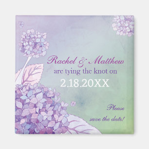 Summer Hydrangeas Wedding Save the Date Magneet