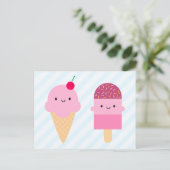 Summer Ice Cream-behandelingen Briefkaart (Staand voorkant)