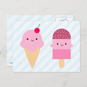 Summer Ice Cream-behandelingen Briefkaart (Voorkant / Achterkant)