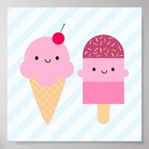 Summer Ice Cream-behandelingen Poster