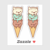 SUMMER ICE CREAM CONE Kat Stickers (Vel)