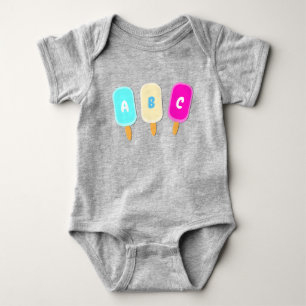 Summer Ice Cream Lollies Alphabet Romper