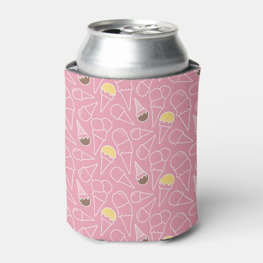 Summer Ice Cream Pattern Blikjeskoeler (Blikje Voorkant)