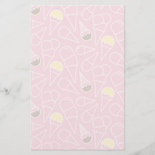 Summer Ice Cream Pattern Briefpapier