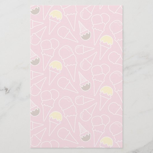 Summer Ice Cream Pattern Briefpapier (Voorkant)