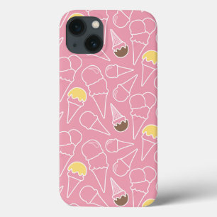 Summer Ice Cream Pattern iPhone 13 Hoesje