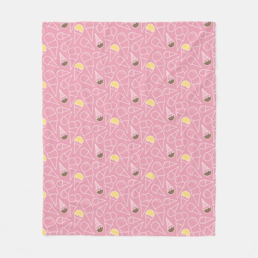 Summer Ice Cream Pattern Fleece Deken (Voorkant)