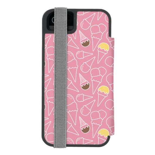 Summer Ice Cream Pattern Incipio iPhone Portemonnee Hoesje (Agenda Achterkant)