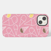Summer Ice Cream Pattern iPhone Hoesje (Achterkant horizontaal)