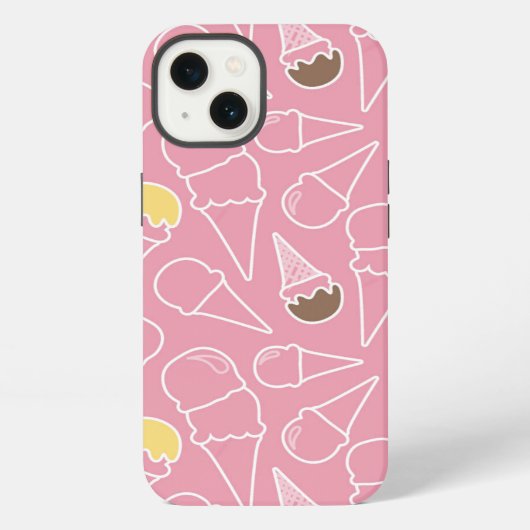 Summer Ice Cream Pattern iPhone Hoesje (Achterkant)