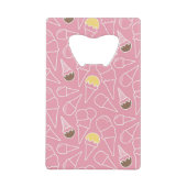 Summer Ice Cream Pattern Kredietkaart Flessenopener (Voorkant)