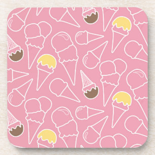 Summer Ice Cream Pattern Onderzetter