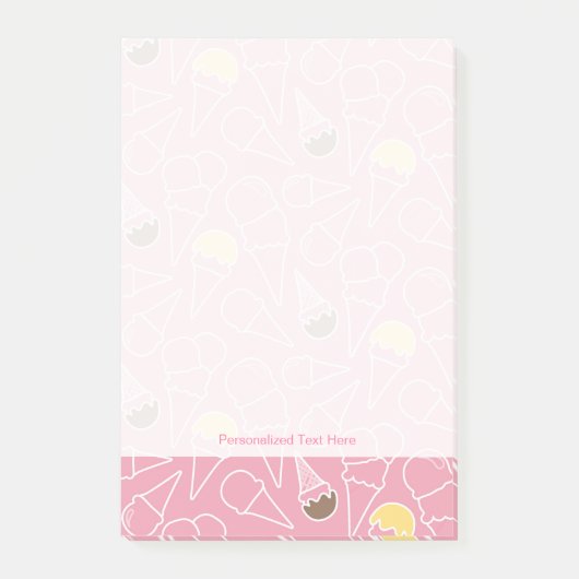 Summer Ice Cream Pattern Post-it® Notes (Voorkant)