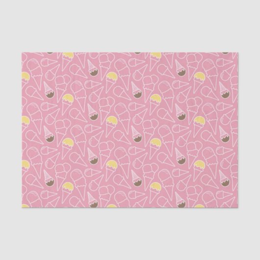 Summer Ice Cream Pattern Tissuepapier (Voorkant)