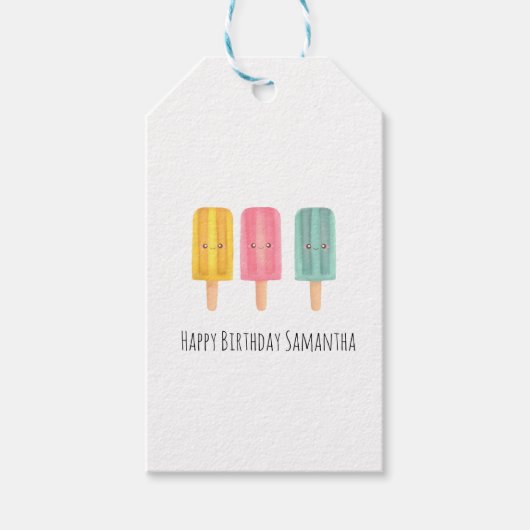 Summer Ice Cream Sticks Cadeaulabel (Voorkant)