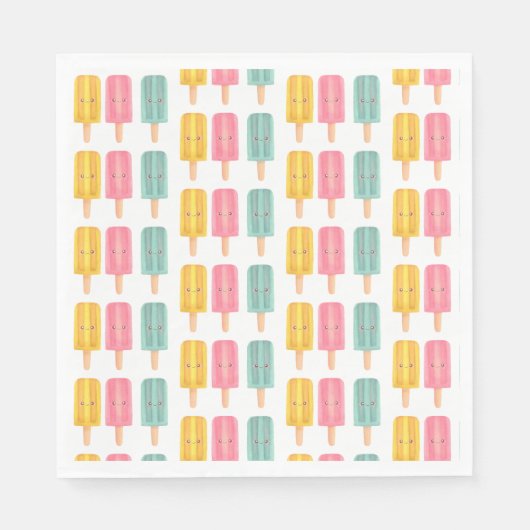 Summer Ice Cream Sticks Servet (Voorkant)
