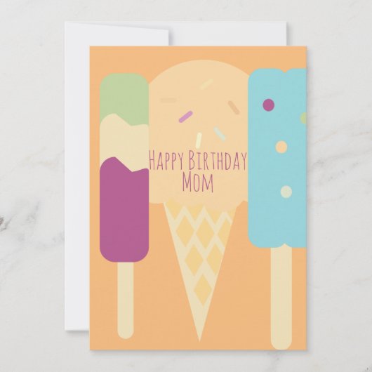 Summer Ice Cream Variety Sprinkles Birthday (Voorkant)