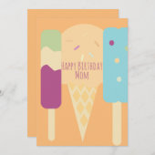 Summer Ice Cream Variety Sprinkles Birthday (Voorkant / Achterkant)