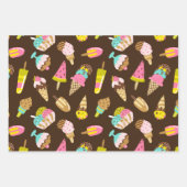 Summer Ice Cream Wrapping Paper Set of 3 (Voorkant)