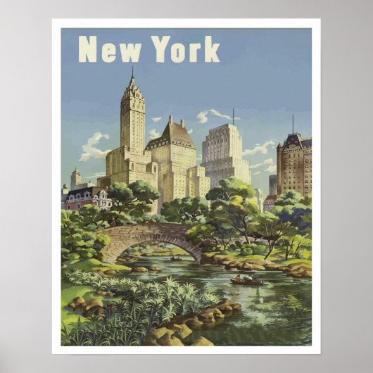 Summer in Central Park New York Poster (Voorkant)