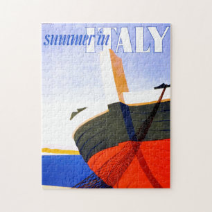 Summer in Italië — Vintage Travel Illustration Legpuzzel