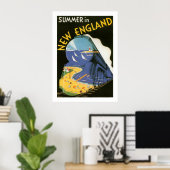 Summer in New England (wit) Poster (Thuiskantoor)