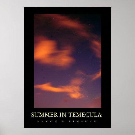 SUMMER IN TEMECULA POSTER (Voorkant)