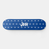 Summer Jellyfish Blue Pattern Name Skateboard (Horizontaal)