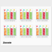 Summer Juices aangepaste tekst stickers (Vel)