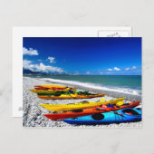 Summer Kayaking Briefkaart (Voorkant / Achterkant)