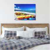 Summer Kayaking Canvas Afdruk (Insitu (Slaapkamer))