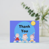 Summer Kids Pool Party Anniversaire Merci Carte po (Debout devant)