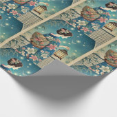 summer kimono&fireflies cadeaupapier (Hoek)