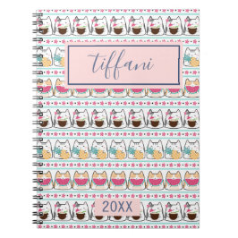 Summer Kitty Cats Spiral Photo Notitieboek