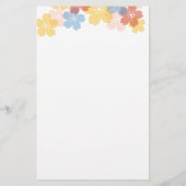 Summer Kokeshi Doll - Yellow Kimono Geisha Girl Briefpapier (Achterkant)