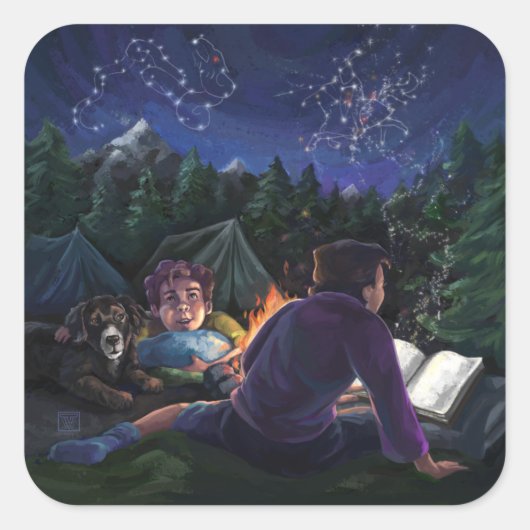 Summer Kovernachten Vierkante Sticker (Voorkant)