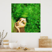 Summer / Lady Bordeaux Art Poster (Keuken)