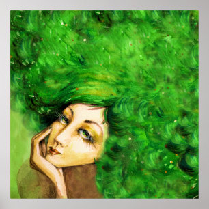 Summer / Lady Bordeaux Art Poster