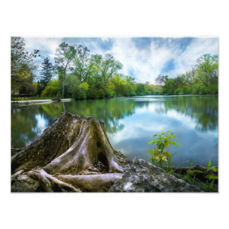 Summer Lake Poster 16x12|Landscape|Aanpassen Groot
