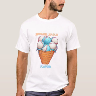 Summer League Smaak Ice Cream Baseball Sport T-shirt