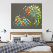 Summer Leaves Trees Canvas Afdruk (Insitu (Slaapkamer))