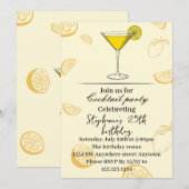 Summer Lemon Birthday Party Invite Kaart (Voorkant / Achterkant)