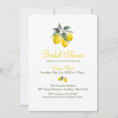 Summer Lemon Bridal Shower Invitations Kaart (Voorkant)