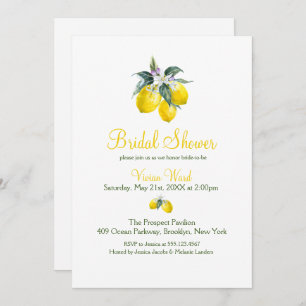 Summer Lemon Bridal Shower Invitations Kaart