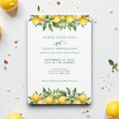 Summer Lemon Citrus Fruit Wedding Invitation 
