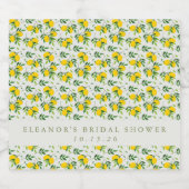 Summer Lemon Fruit Pattern Custom Vrijgezellenfees Likeurfles Etiket (Enkel label)