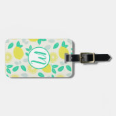 Summer Lemon Pattern in Cream Bagagelabel (Voorkant horizontaal)