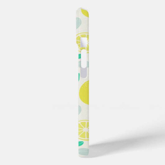 Summer Lemon Pattern in Cream Case-Mate iPhone Case (Achterkant / Links)
