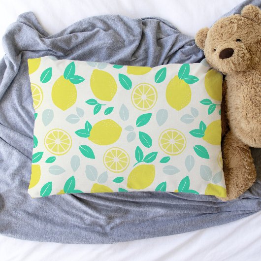 Summer Lemon Pattern in Cream Kussensloop